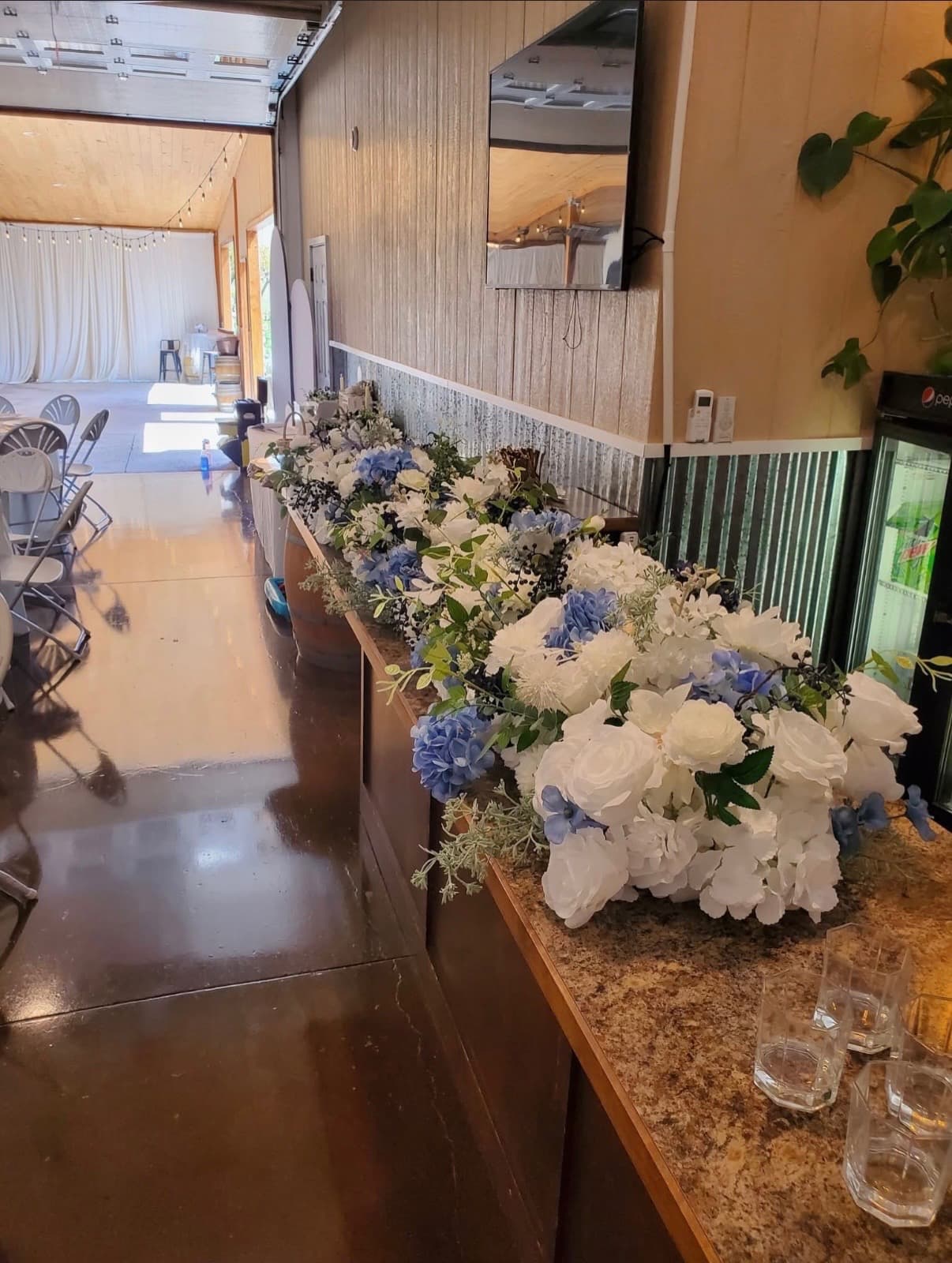 Blue Floral Garland