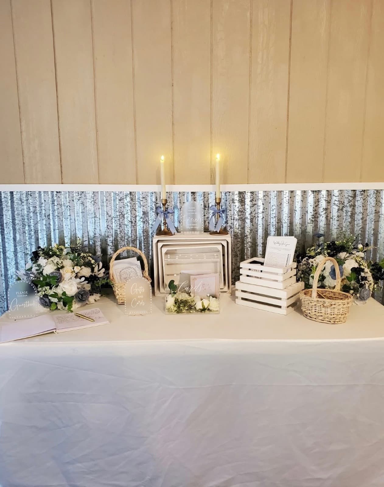 White Wood Crate Set