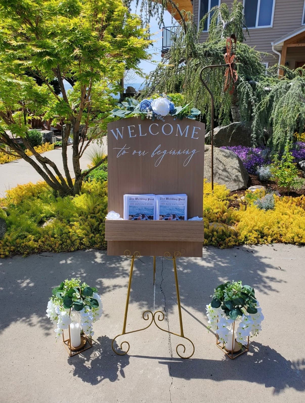Wooden Welcome Sign
